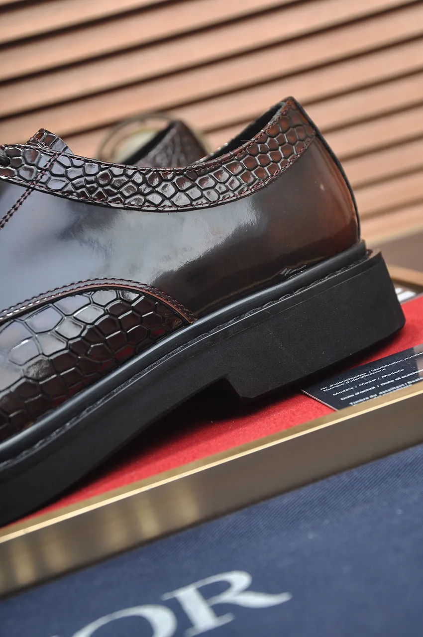 Men's shoes 💰780💶[Dior] (water-dyed cowhide lining) Dior original 1:1 high-quality factory, imported original materials, imported raw cowhide, water-dyed cowhide lining, original TPU outsole, code number: 39-44 (38 45 custom-made, non-refundable)